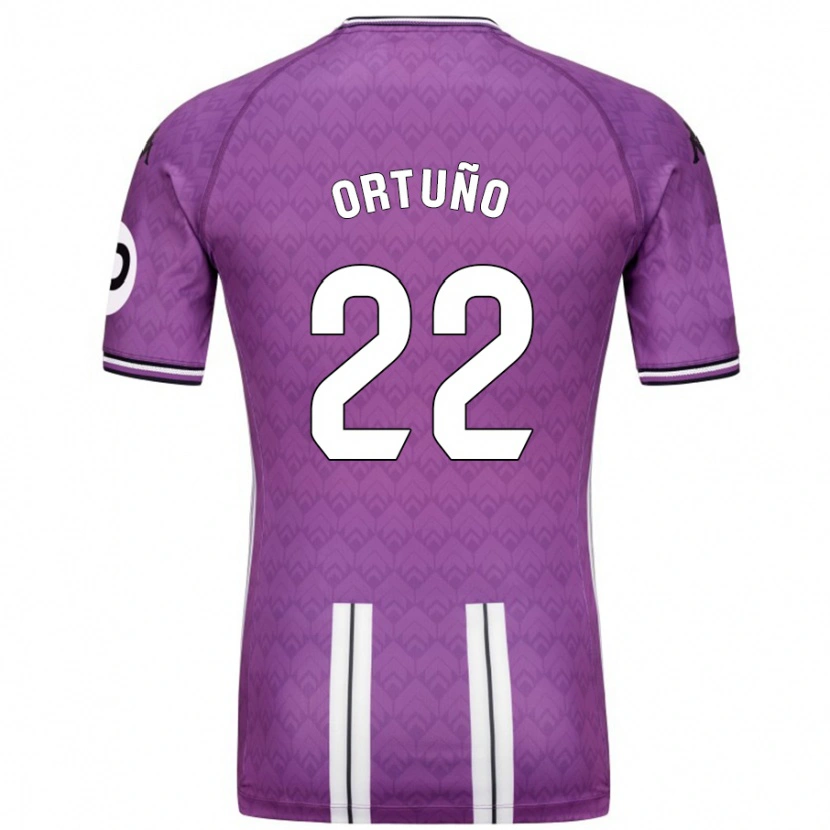 Danxen Donna Maglia Fran Ortuño #22 Viola Bianco Kit Gara Home 2024/25 Maglietta