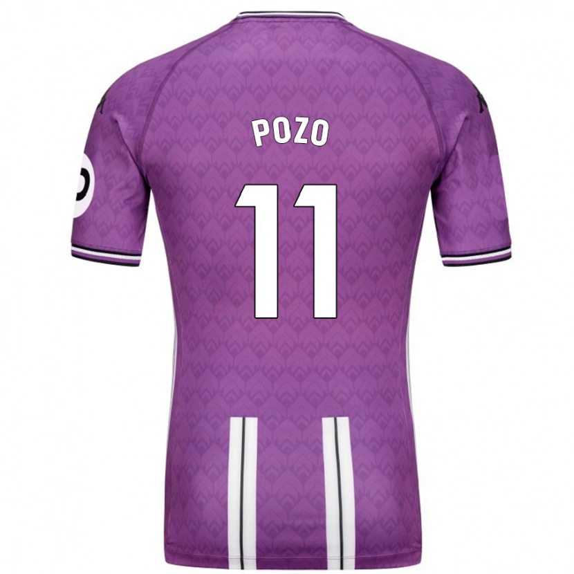 Danxen Donna Maglia Manuel Pozo #11 Viola Bianco Kit Gara Home 2024/25 Maglietta