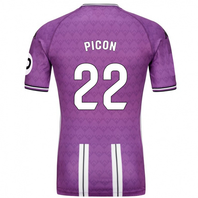 Danxen Donna Maglia Pablo Picón #22 Viola Bianco Kit Gara Home 2024/25 Maglietta