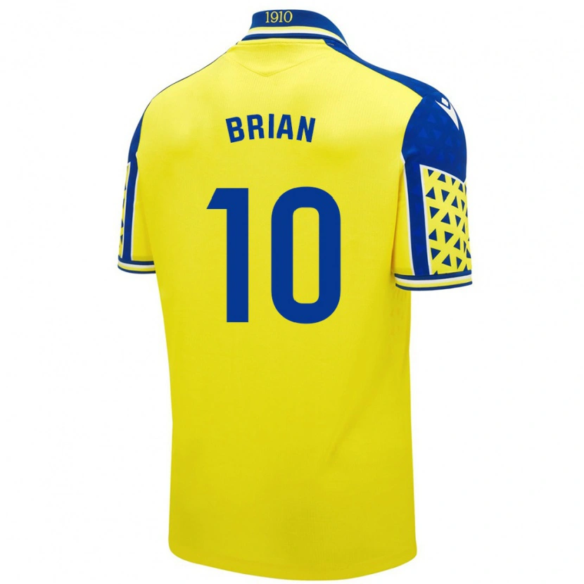 Danxen Donna Maglia Brian Ocampo #10 Giallo Blu Kit Gara Home 2024/25 Maglietta