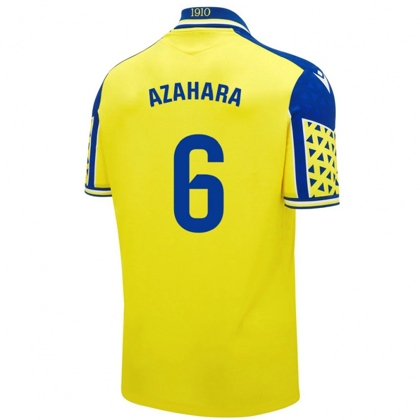 Danxen Donna Maglia Azahara #6 Giallo Blu Kit Gara Home 2024/25 Maglietta