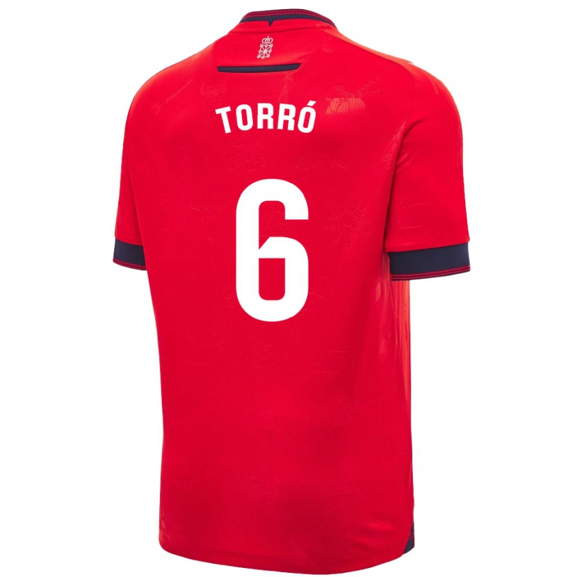 Danxen Donna Maglia Lucas Torró #6 Rosso Bianco Kit Gara Home 2024/25 Maglietta