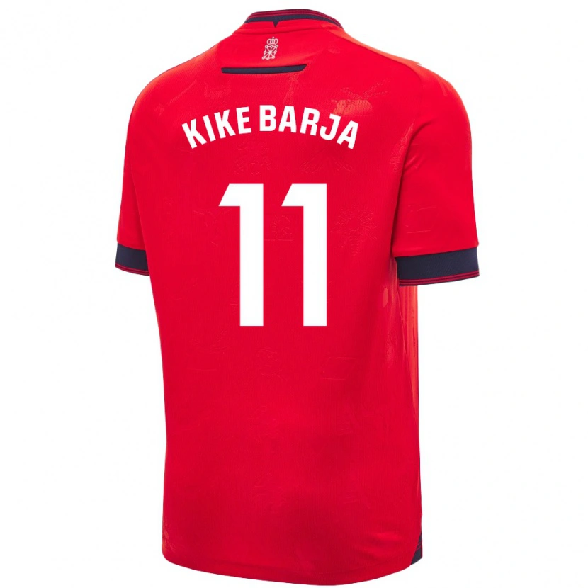 Danxen Donna Maglia Kike Barja #11 Rosso Bianco Kit Gara Home 2024/25 Maglietta
