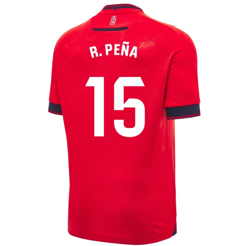 Danxen Donna Maglia Rubén Peña #15 Rosso Bianco Kit Gara Home 2024/25 Maglietta