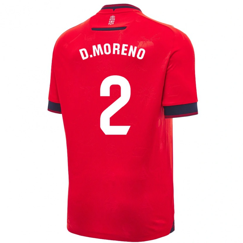 Danxen Donna Maglia Diego Moreno #2 Rosso Bianco Kit Gara Home 2024/25 Maglietta