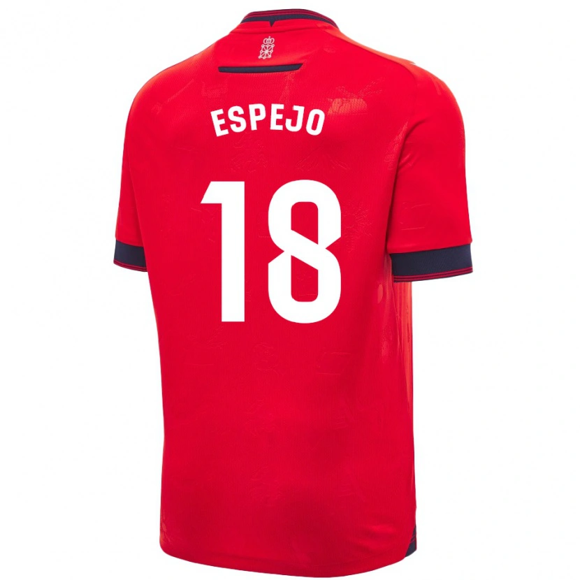Danxen Donna Maglia Diego Espejo #18 Rosso Bianco Kit Gara Home 2024/25 Maglietta