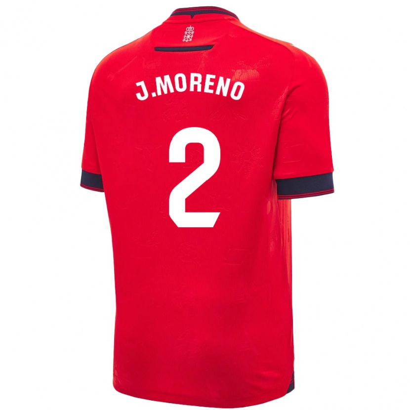 Danxen Donna Maglia Jorge Moreno #2 Rosso Bianco Kit Gara Home 2024/25 Maglietta