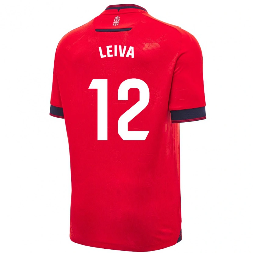 Danxen Donna Maglia Álvaro Leiva #12 Rosso Bianco Kit Gara Home 2024/25 Maglietta