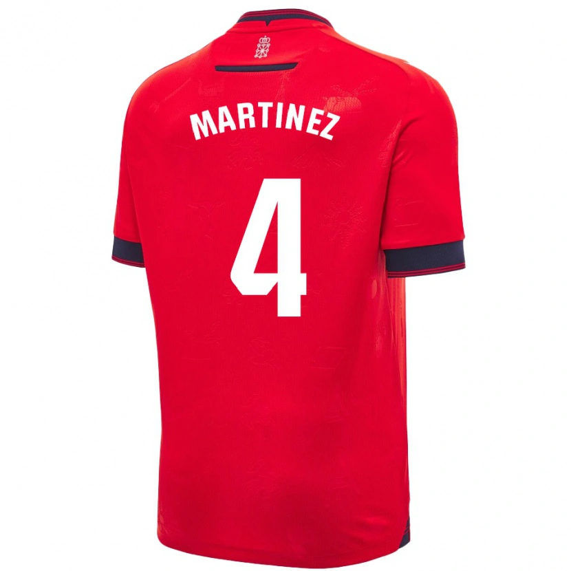 Danxen Donna Maglia Vera Martínez Viota #4 Rosso Bianco Kit Gara Home 2024/25 Maglietta
