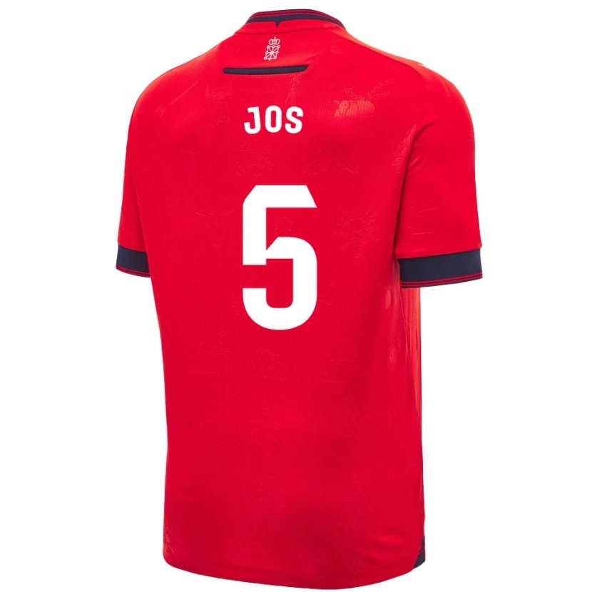 Danxen Donna Maglia Josune Urdaniz Maurin #5 Rosso Bianco Kit Gara Home 2024/25 Maglietta