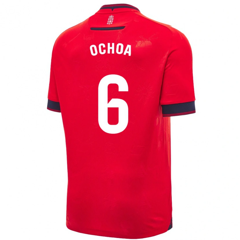 Danxen Donna Maglia Celia Ochoa Ibañez #6 Rosso Bianco Kit Gara Home 2024/25 Maglietta