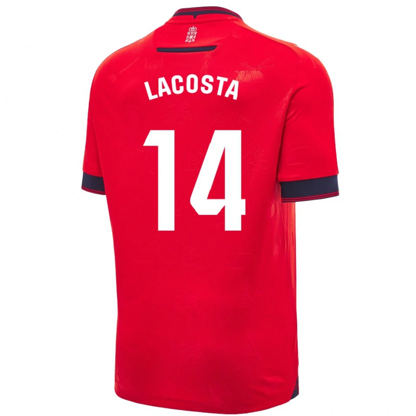 Danxen Donna Maglia Iara Lacosta Sanchez #14 Rosso Bianco Kit Gara Home 2024/25 Maglietta