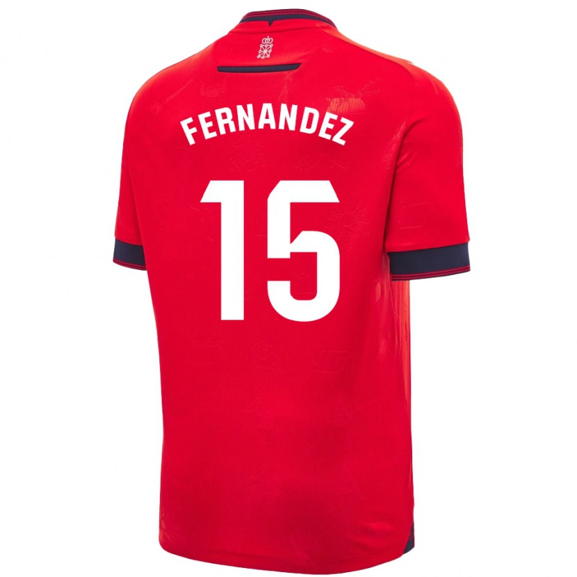 Danxen Donna Maglia Leyre Fernández Sánchez #15 Rosso Bianco Kit Gara Home 2024/25 Maglietta