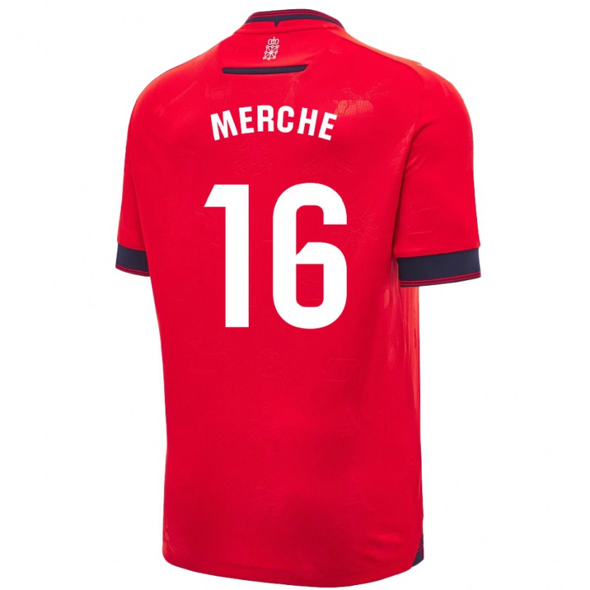 Danxen Donna Maglia Merche Izal García #16 Rosso Bianco Kit Gara Home 2024/25 Maglietta