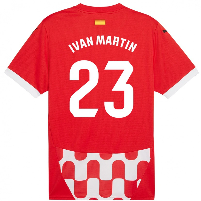Danxen Donna Maglia Iván Martín #23 Rosso Bianco Kit Gara Home 2024/25 Maglietta
