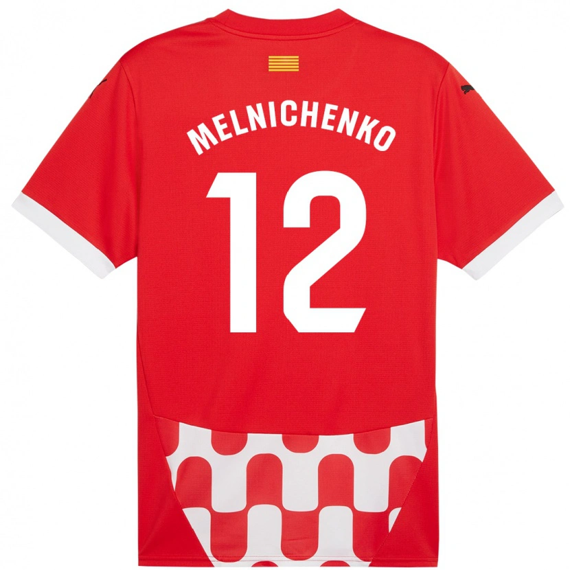 Danxen Donna Maglia Dmytro Melnichenko #12 Rosso Bianco Kit Gara Home 2024/25 Maglietta