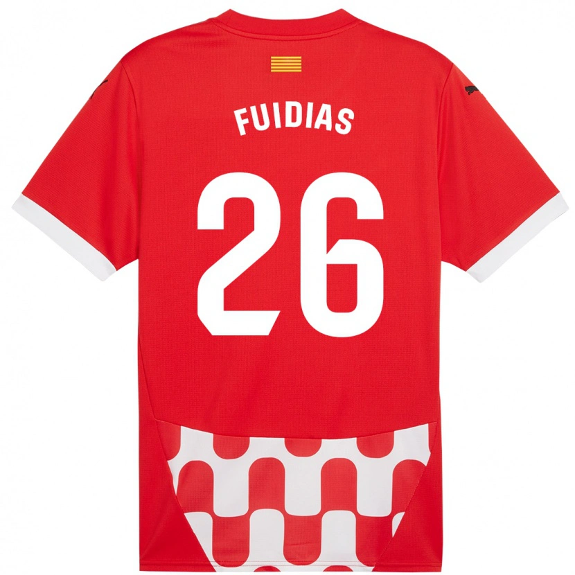 Danxen Donna Maglia Toni Fuidias #26 Rosso Bianco Kit Gara Home 2024/25 Maglietta