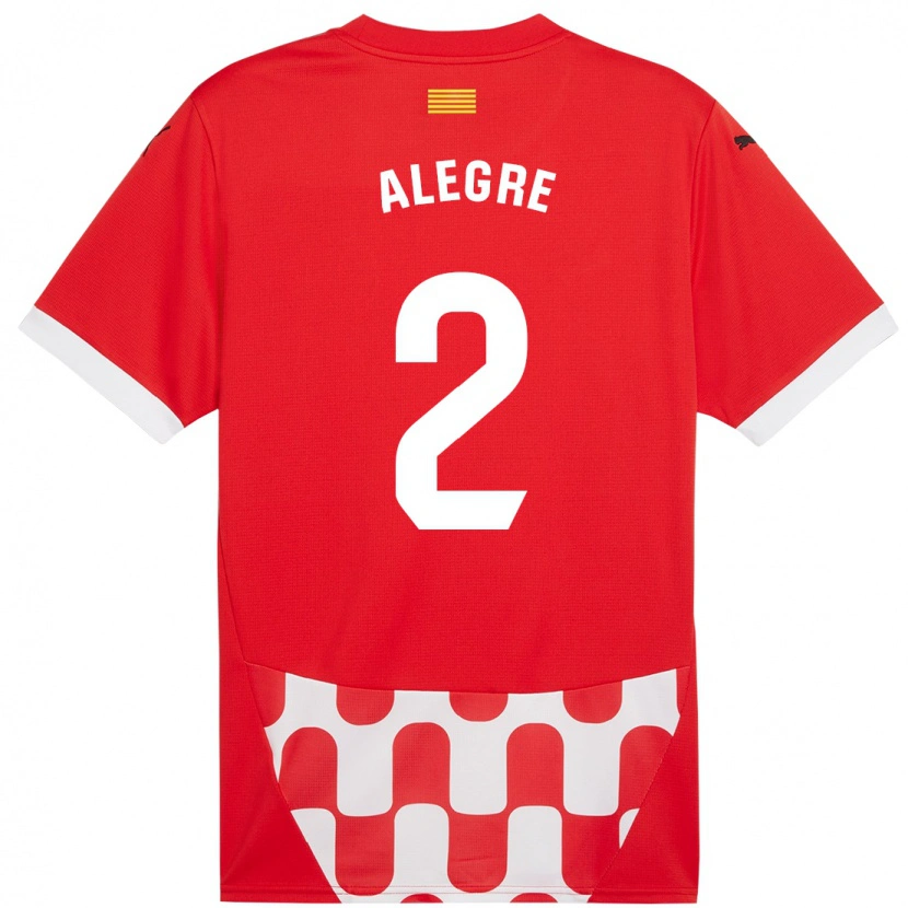Danxen Donna Maglia Marc Alegre #2 Rosso Bianco Kit Gara Home 2024/25 Maglietta