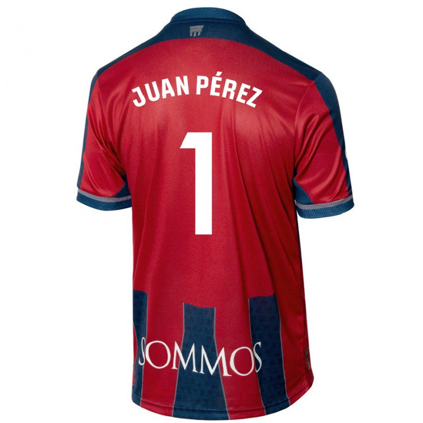 Danxen Donna Maglia Juan Pérez #1 Rosso Blu Kit Gara Home 2024/25 Maglietta