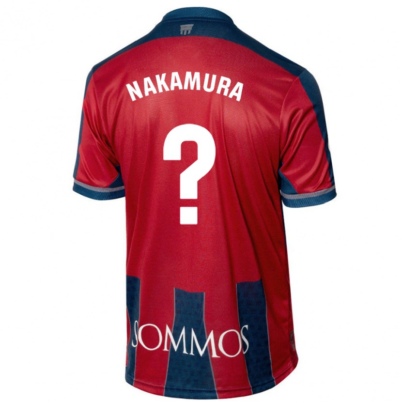 Danxen Donna Maglia Togo Nakamura #0 Rosso Blu Kit Gara Home 2024/25 Maglietta