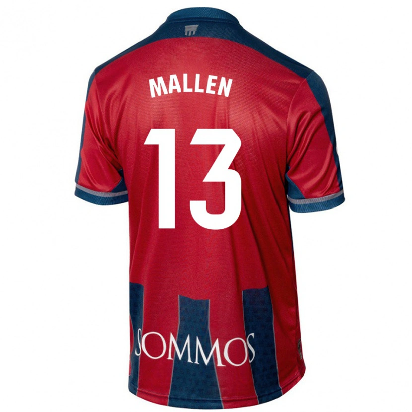 Danxen Donna Maglia Lucía Mallén #13 Rosso Blu Kit Gara Home 2024/25 Maglietta