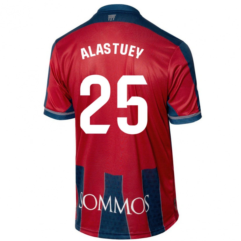Danxen Donna Maglia Martina Alastuey #25 Rosso Blu Kit Gara Home 2024/25 Maglietta
