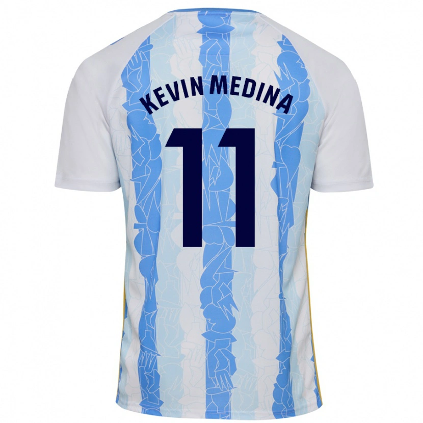 Danxen Donna Maglia Kevin Medina #11 Bianco Blu Kit Gara Home 2024/25 Maglietta