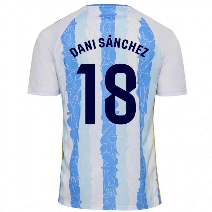 Danxen Donna Maglia Dani Sánchez #18 Bianco Blu Kit Gara Home 2024/25 Maglietta