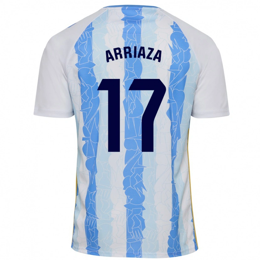 Danxen Donna Maglia Pablo Arriaza #17 Bianco Blu Kit Gara Home 2024/25 Maglietta