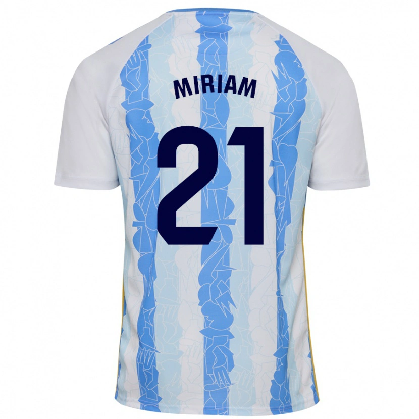 Danxen Donna Maglia Míriam #21 Bianco Blu Kit Gara Home 2024/25 Maglietta
