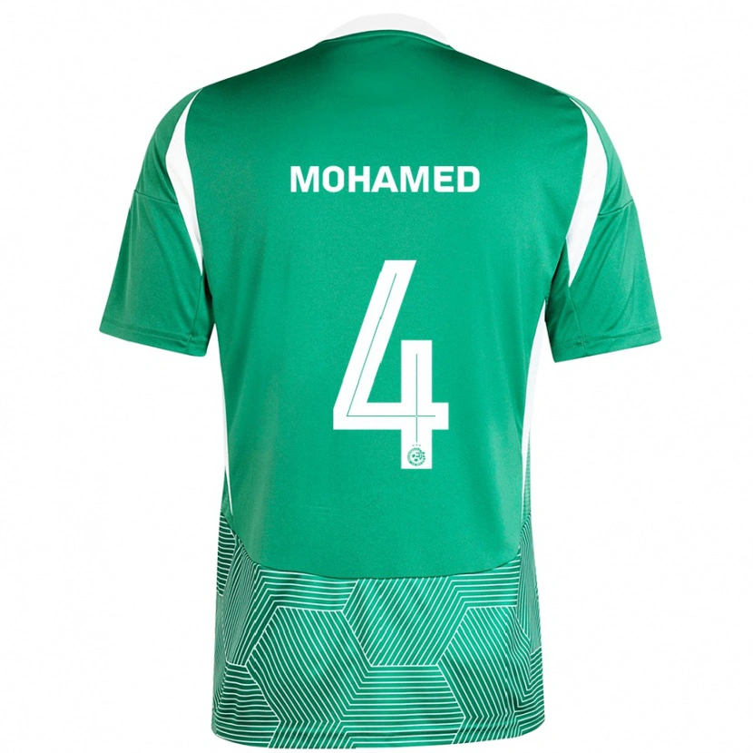 Danxen Donna Maglia Ali Mohamed #4 Verde Bianco Kit Gara Home 2024/25 Maglietta