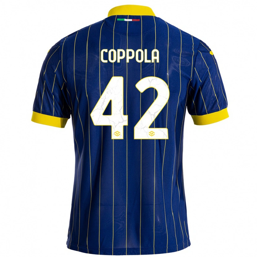 Danxen Donna Maglia Diego Coppola #42 Blu Giallo Kit Gara Home 2024/25 Maglietta