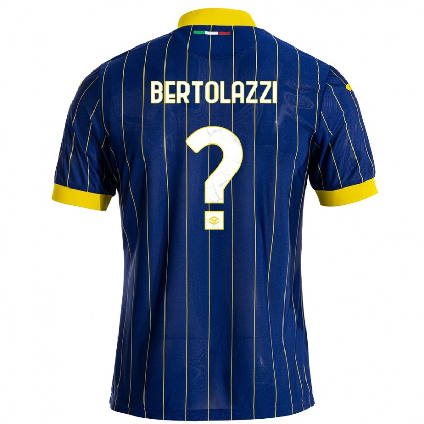 Danxen Donna Maglia Giovanni Bertolazzi #0 Blu Giallo Kit Gara Home 2024/25 Maglietta