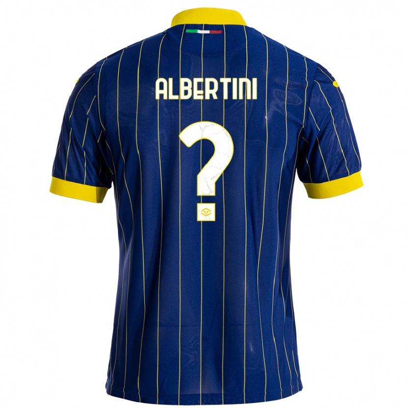 Danxen Donna Maglia Francesco Albertini #0 Blu Giallo Kit Gara Home 2024/25 Maglietta