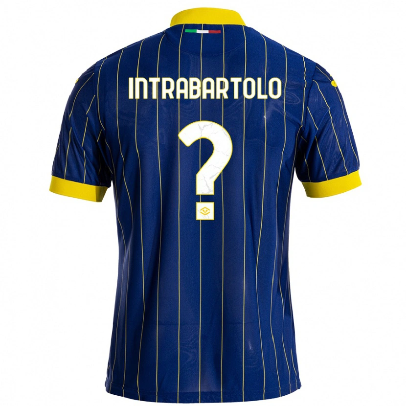 Danxen Donna Maglia Denis Intrabartolo #0 Blu Giallo Kit Gara Home 2024/25 Maglietta
