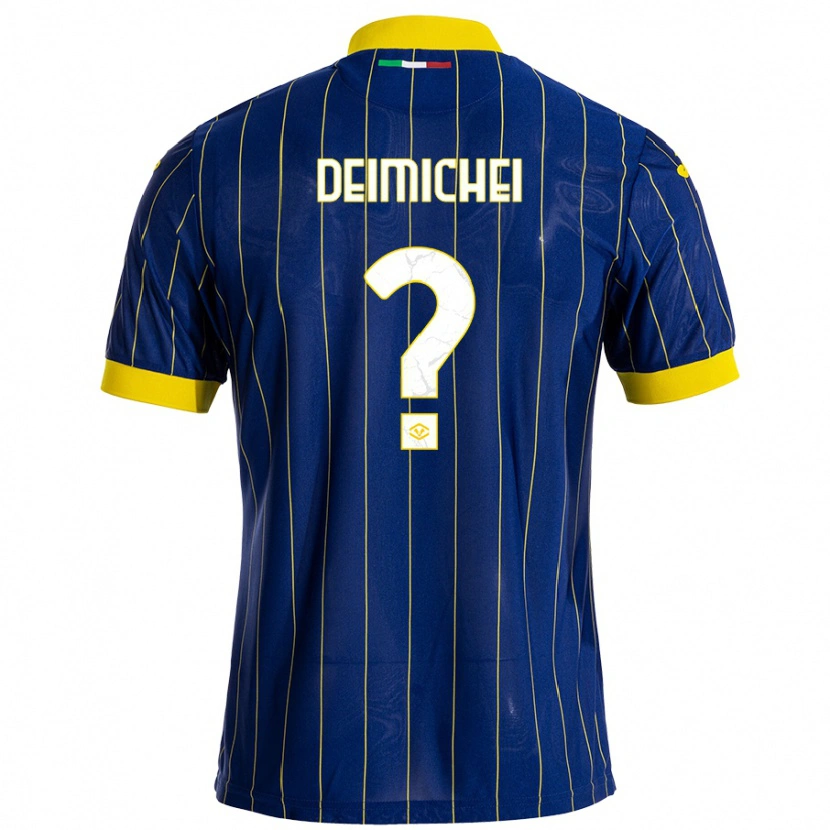 Danxen Donna Maglia Raffaele Deimichei #0 Blu Giallo Kit Gara Home 2024/25 Maglietta