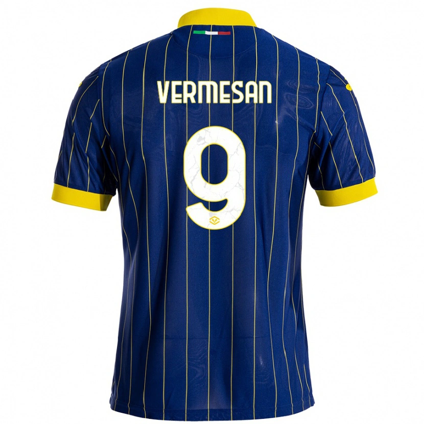 Danxen Donna Maglia Ioan Vermeșan #9 Blu Giallo Kit Gara Home 2024/25 Maglietta