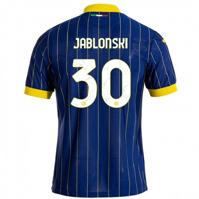 Danxen Donna Maglia Darvin Jablonski #30 Blu Giallo Kit Gara Home 2024/25 Maglietta