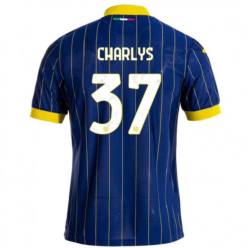 Danxen Donna Maglia Charlys #37 Blu Giallo Kit Gara Home 2024/25 Maglietta