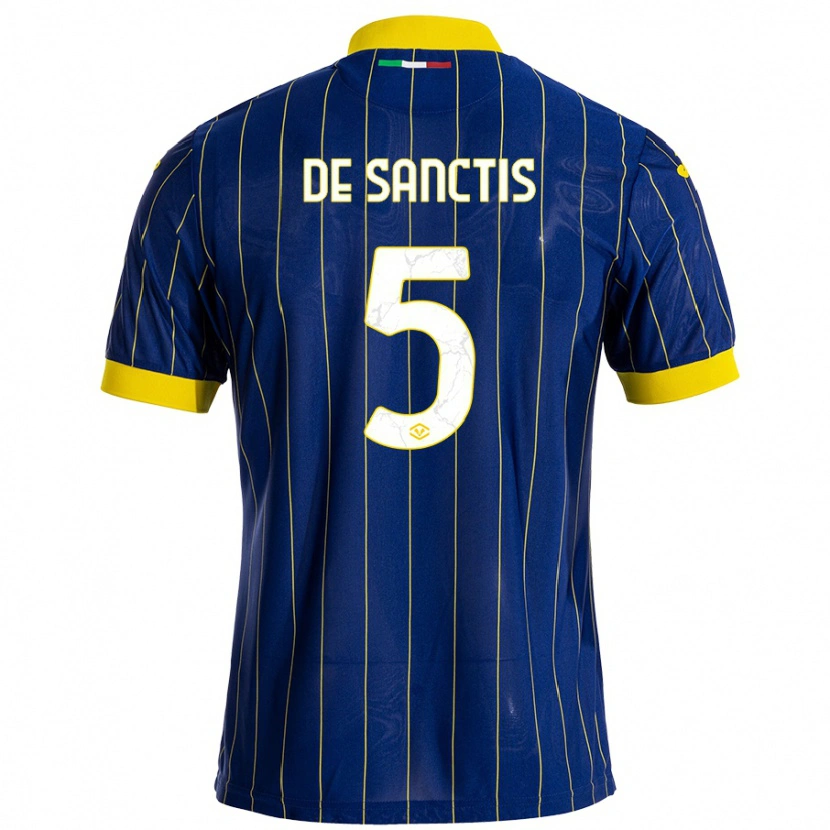 Danxen Donna Maglia Aurora De Sanctis #5 Blu Giallo Kit Gara Home 2024/25 Maglietta