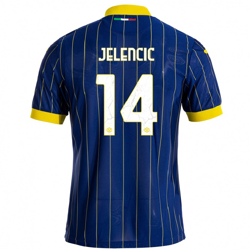 Danxen Donna Maglia Ana Jelencic #14 Blu Giallo Kit Gara Home 2024/25 Maglietta