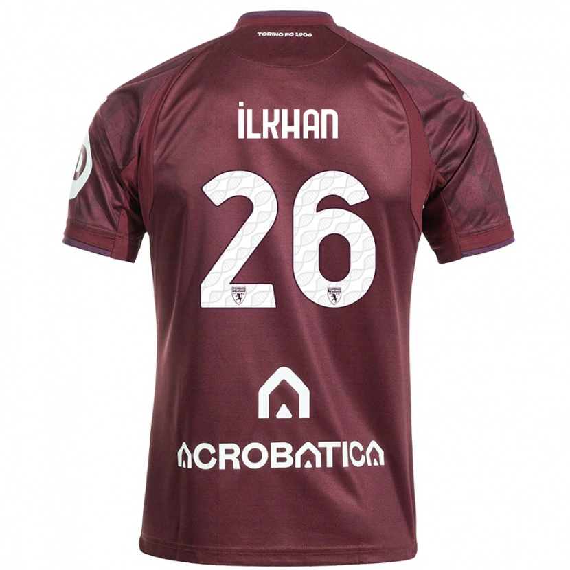 Danxen Donna Maglia Emirhan İlkhan #26 Marrone Bianco Kit Gara Home 2024/25 Maglietta