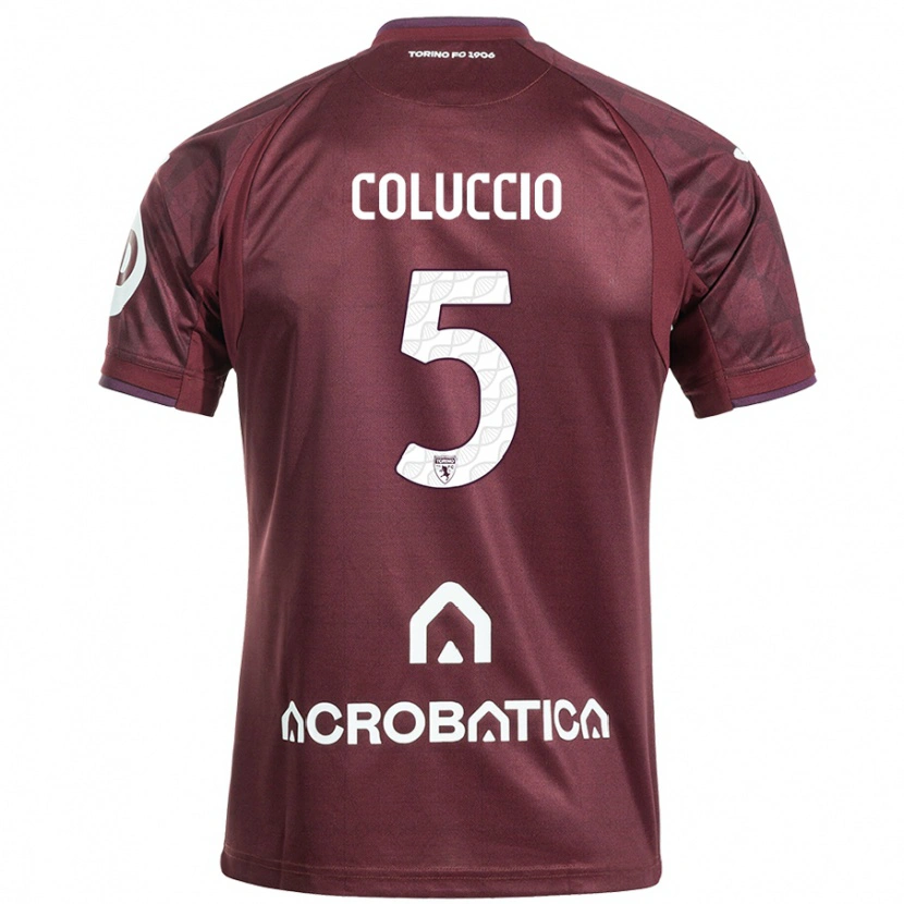 Danxen Donna Maglia Francesca Coluccio #5 Marrone Bianco Kit Gara Home 2024/25 Maglietta