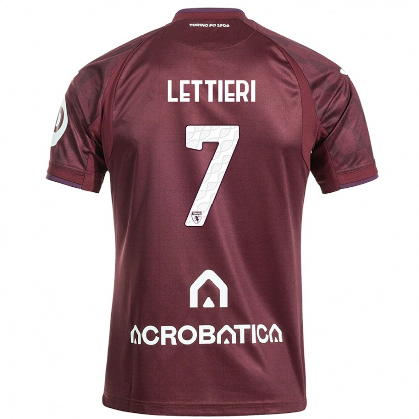 Danxen Donna Maglia Jessica Lettieri #7 Marrone Bianco Kit Gara Home 2024/25 Maglietta