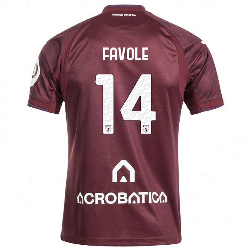 Danxen Donna Maglia Annalisa Favole #14 Marrone Bianco Kit Gara Home 2024/25 Maglietta