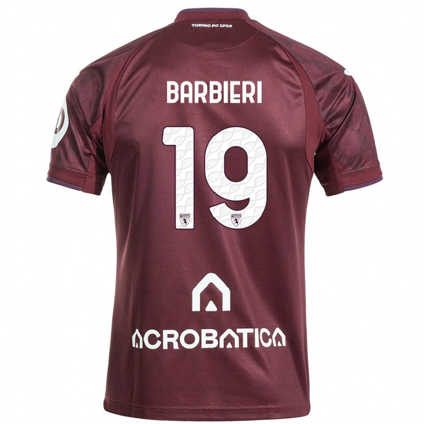 Danxen Donna Maglia Raffaella Barbieri #19 Marrone Bianco Kit Gara Home 2024/25 Maglietta
