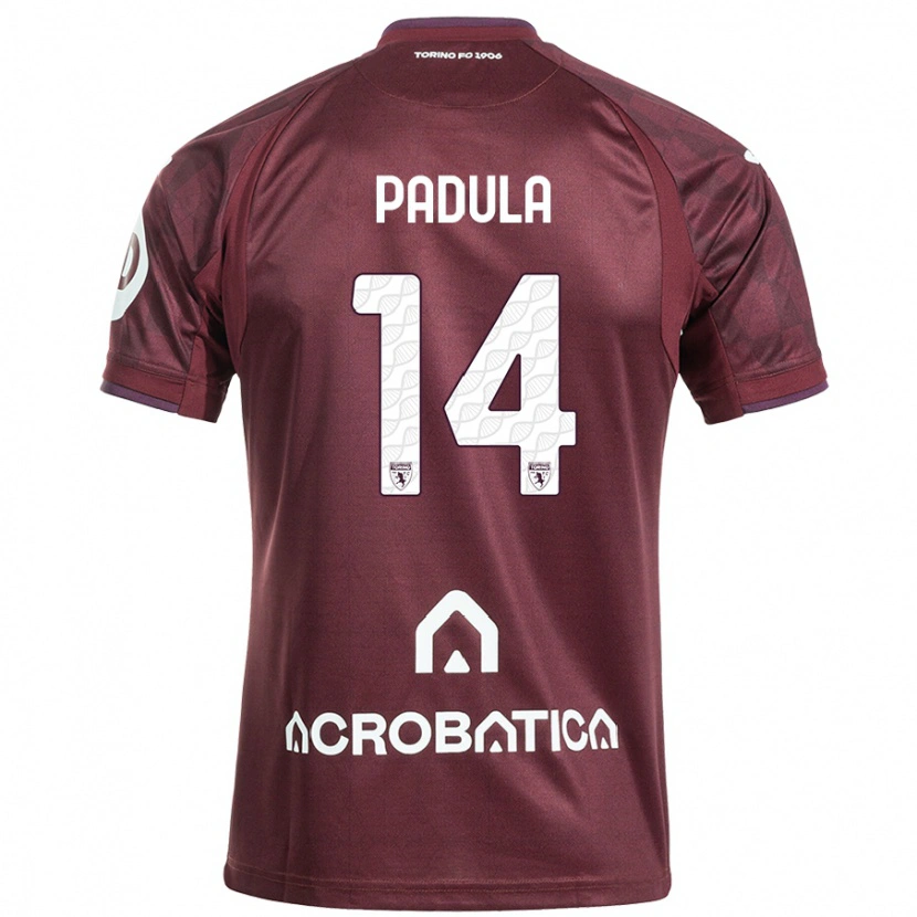 Danxen Donna Maglia Cristian Padula #14 Marrone Bianco Kit Gara Home 2024/25 Maglietta
