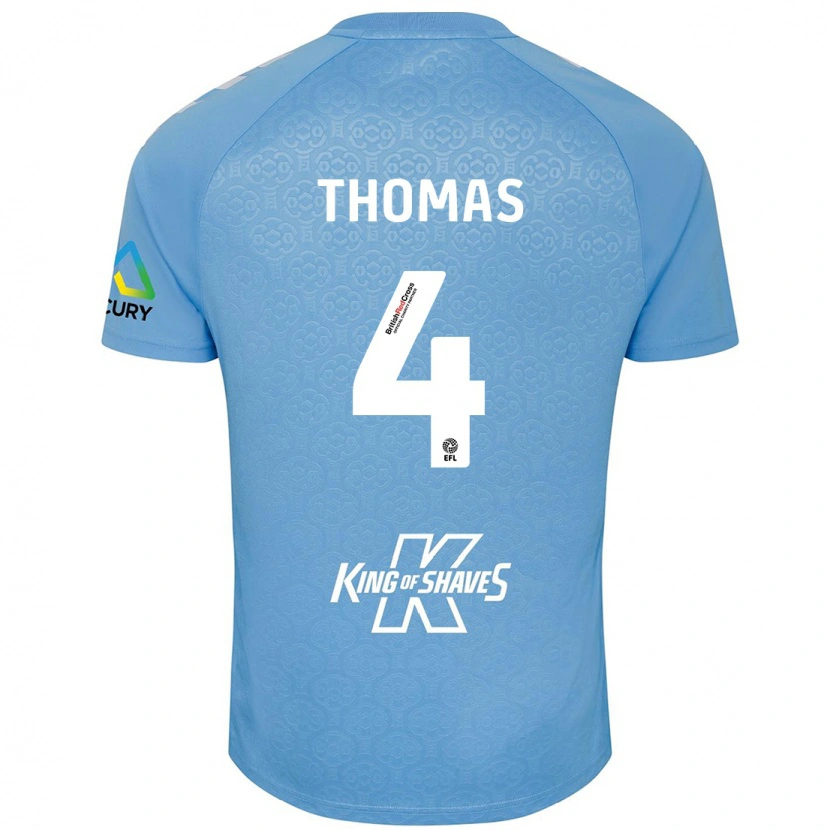 Danxen Donna Maglia Bobby Thomas #4 Blu Bianco Kit Gara Home 2024/25 Maglietta
