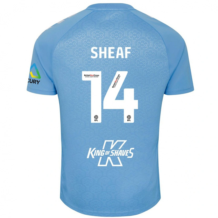 Danxen Donna Maglia Ben Sheaf #14 Blu Bianco Kit Gara Home 2024/25 Maglietta