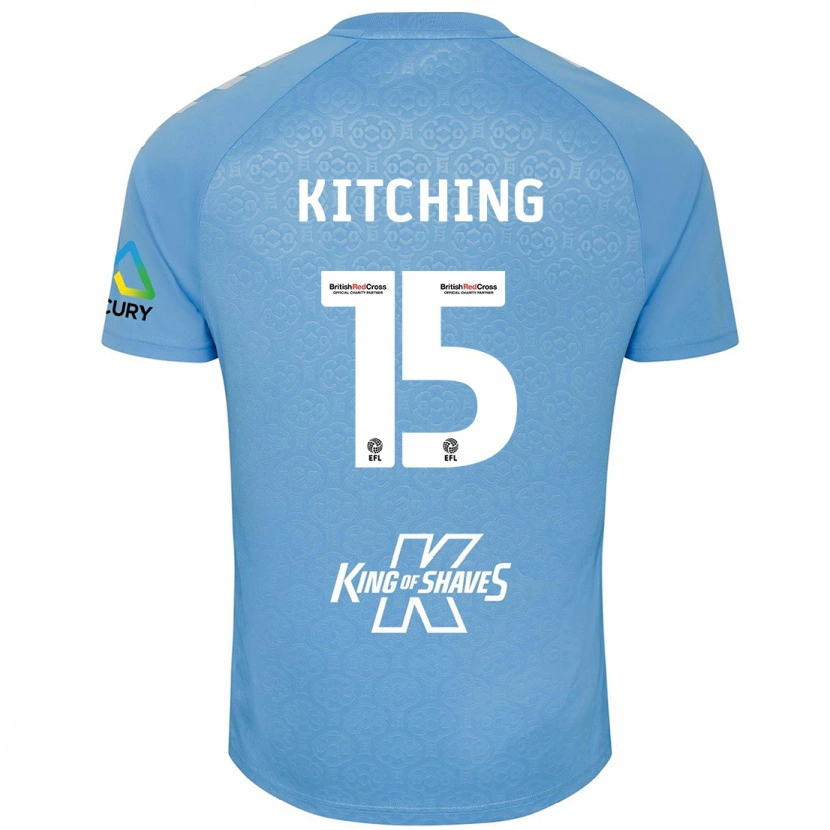 Danxen Donna Maglia Liam Kitching #15 Blu Bianco Kit Gara Home 2024/25 Maglietta